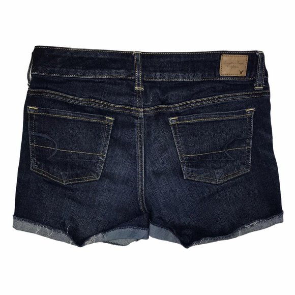 American Eagle Distressed Frayed Stretch Shorts 4 - Picture 6 of 8